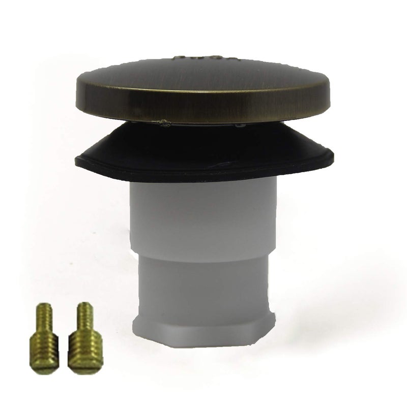 PermaFLOW Universal Toe Touch (Tip Toe, Foot Actuated) Bath Tub/Bathtub Drain Stopper Includes 3/8" and 5/16" Fittings - Image 1